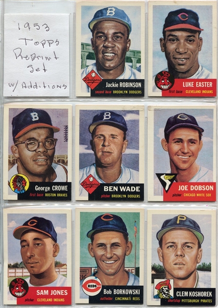 1953 Topps Reprint Set Complete 337 Card Set Nrmt/Mt