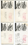 1949 Sunbeam Bread / Pureta Meats Sacramento Salons 12 Postcard Complete Set