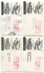 1949 Sunbeam Bread / Pureta Meats Sacramento Salons 12 Postcard Complete Set
