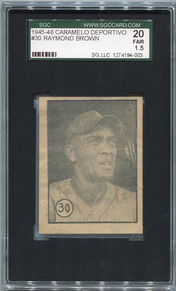 1945-46 Caramelo Deportivo #30 Raymond Brown SGC 20