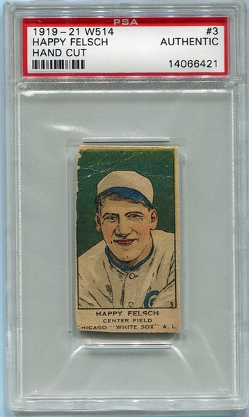 W514 #3 Happy Felsch Chicago White Sox PSA Authentic