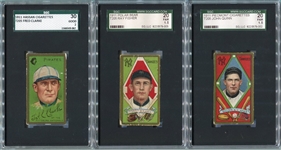 T205 Lot of 3 Different Inc. Fred Clarke and Ray Fisher SP All SGC Graded