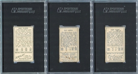 T205 Lot of 3 Different Inc. Fred Clarke and Ray Fisher SP All SGC Graded