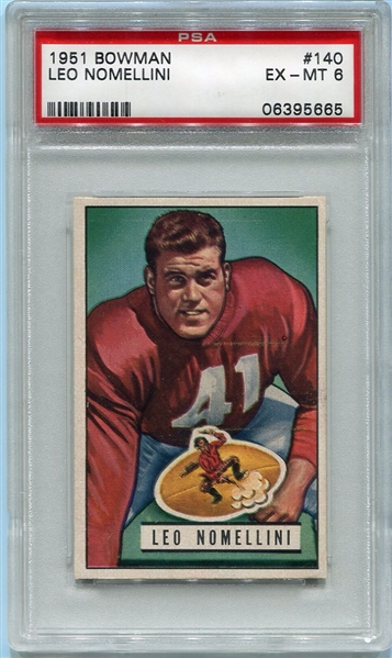 1951 Bowman Football #140 Leo Nomellini San Francisco 49ers PSA 6