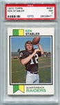 1973 Topps Football #487 Ken Stabler Rookie Card PSA 7