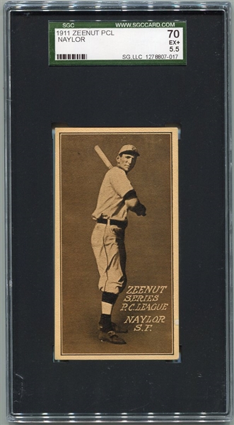 E136 1911 Zeenut Arthur Naylor San Francisco SGC 70 Highest Graded!