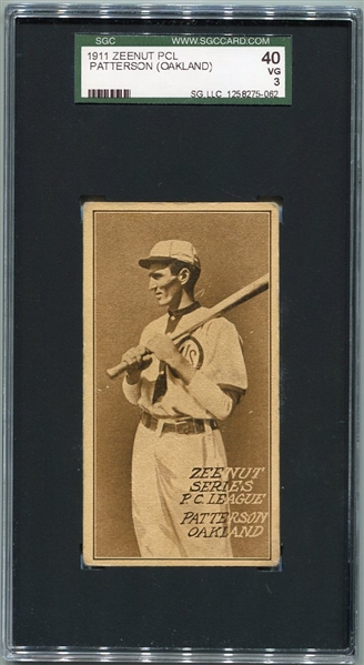 E136 1911 Zeenut Lorenzo Patterson Oakland SGC 40