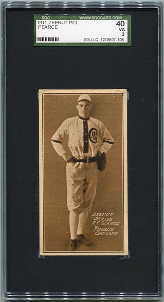 E136 1911 Zeenut Ducky Pearce Oakland SGC 40