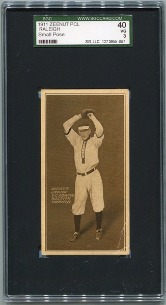 E136 1911 Zeenut John Raleigh Vernon SGC 40