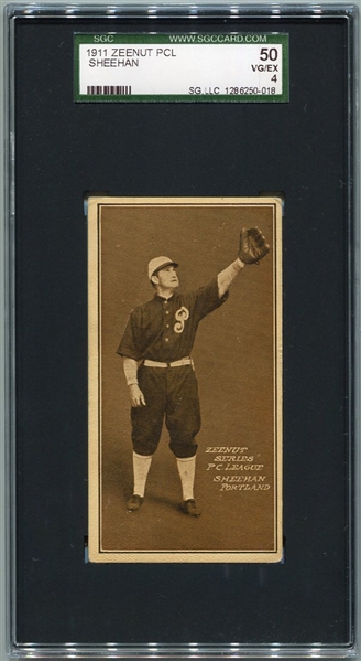 E136 1911 Zeenut Thomas Sheehan Portland SGC 50