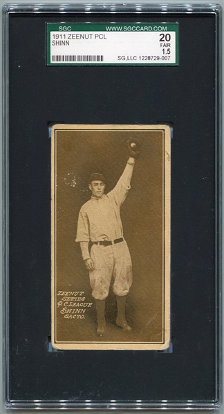E136 1911 Zeenut James Shinn Sacramento SGC 20