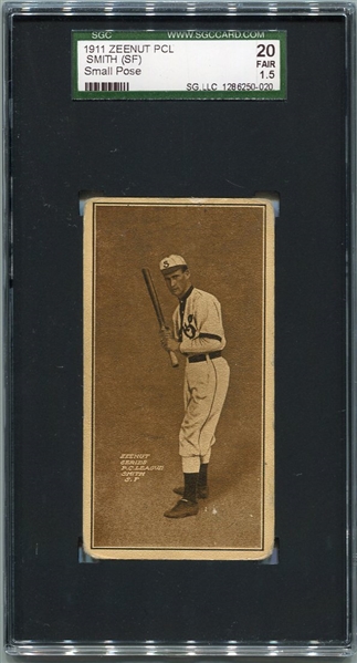 E136 1911 Zeenut Arthur Smith San Francisco Small Pose SGC 20