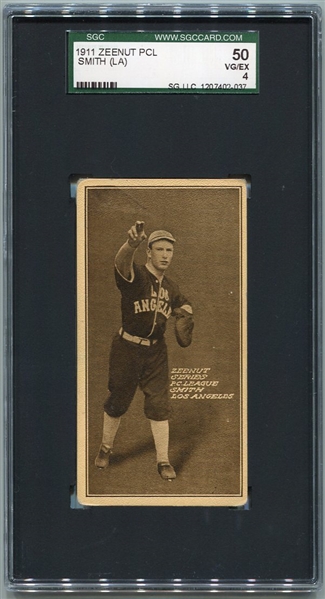 E136 1911 Zeenut Hugh Smith Los Angeles SGC 50