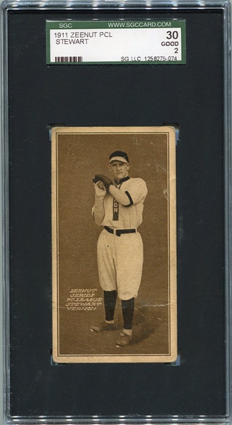 E136 1911 Zeenut Harry Stewart Vernon SGC 30