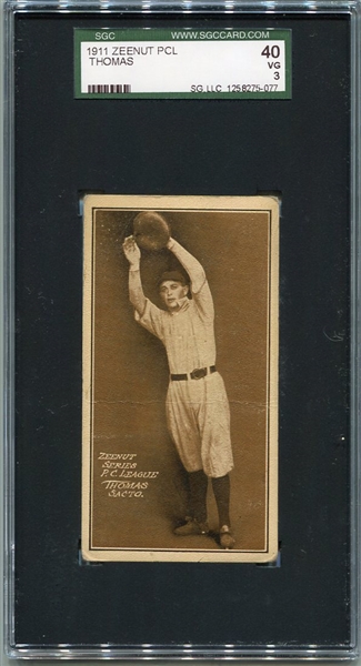 E136 1911 Zeenut Chester Thomas Sacramento SGC 40