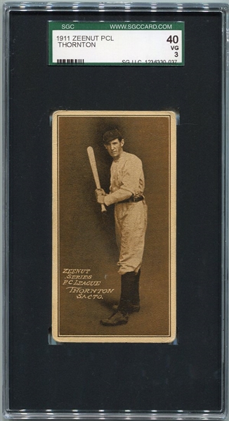 E136 1911 Zeenut Frank Thornton Sacramento SGC 40