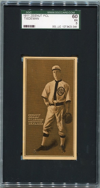 E136 1911 Zeenut John Tiedeman Oakland SGC 60