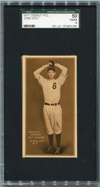 E136 1911 Zeenut Carl Zamloch San Francisco SGC 50