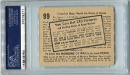 R69 Horrors of War #99 Ghoulish Dogs w/Machine Overprint PSA 3