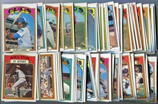 1972 Topps Baseball Lot of 178 cards-130 Different Most Exmt/Nrmt W/HOFers, Hi#'s