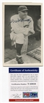 Joe McCarthy Autographed Postcard PSA/DNA