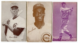 1947-66 Exhibits Ernie Bank & Bobby Doeer plus 1963 Stat Back Ernie Banks