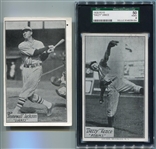 R315 Lot of 2 Dazzy Vance SGC 50 and Stonewall Jackson VG/EX