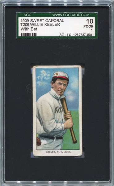 T206 Willie Keeler With Bat SGC 10