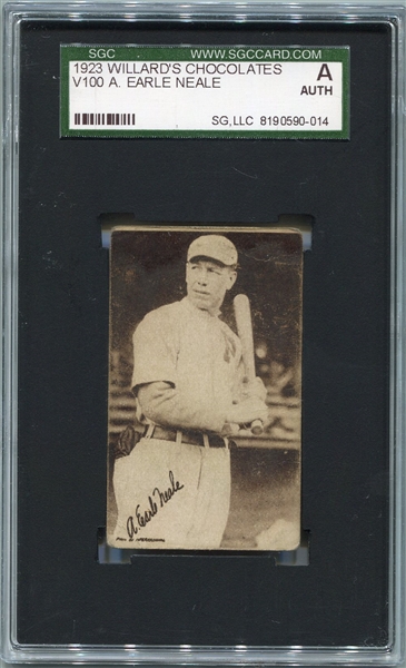 V100 Willards Chocolates A. Earle Neale SGC AUTH