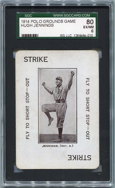 WG4 1914 Polo Grounds Game Hugh Jennings SGC 80