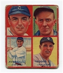 R321 1935 Goudey 4 In 1 Cleveland Indians Back 1L
