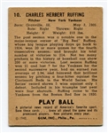 R335 1940 Play Ball #10 Red Ruffing VG/EX