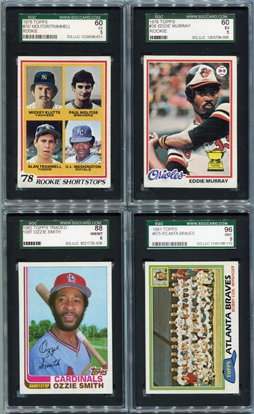 1977-1992 Star Card/Rookie/HOFer Lot of 22 Cards Mostly Graded 