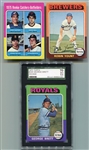 1975 Topps Rookie Card Lot Yount, Brett & Carter