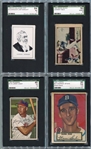 1950's 4 Card HOF Lot All SGC Graded