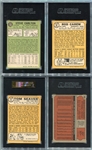 1967-1972 4 Card HOFer Lot Carlton, Seaver, Carew and Clemente ALL SGC Graded