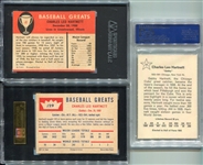 1960-61 Gabby Hartnett Three Card Graded Lot