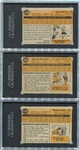 1960 Topps Trio of SGC Graded HOFers Mathews, McCovey and Yaz