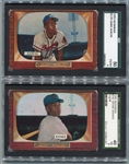 1955 Bowman Baseball Aaron & Banks Each SGC Graded