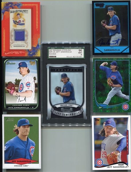 2007-2014 Jeff Samardzija 7 Card Lot some Autographed
