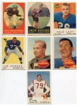 1958-61 Topps & Fleer Football Lot of 7 Different HOFers
