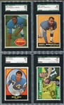 1960's Topps Football HOF lot of 4 SGC Graded