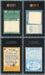 1960's Topps Football HOF lot of 4 SGC Graded