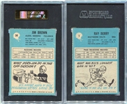 1964 Philadelphia Football #1 Berry SGC 82 & #30 Brown SGC 60