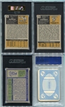 1971 & 1972 Topps Fooball Lot of 4 Graded HOFer Cards
