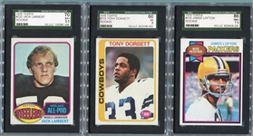 1970's Topps 3 Card Rookie Card/HOFer Lot 