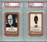 1974 & 1975 Fleer Hall of Fame Football The Immortal Roll Lot of 8 w/6 PSA Graded