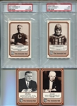 1974 & 1975 Fleer Hall of Fame Football The Immortal Roll Lot of 8 w/6 PSA Graded