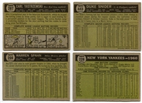 1961 Topps Lot of 3 HOFers & Yankees Team Card