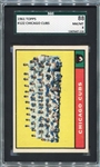 1961 Topps #122 Chicago Cubs Team Card SGC 88